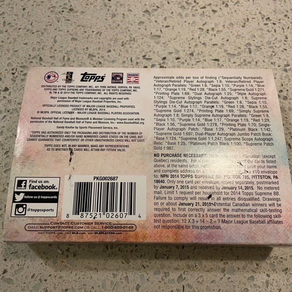 2014 Topps Supreme Baseball Box - Picture 4 of 4